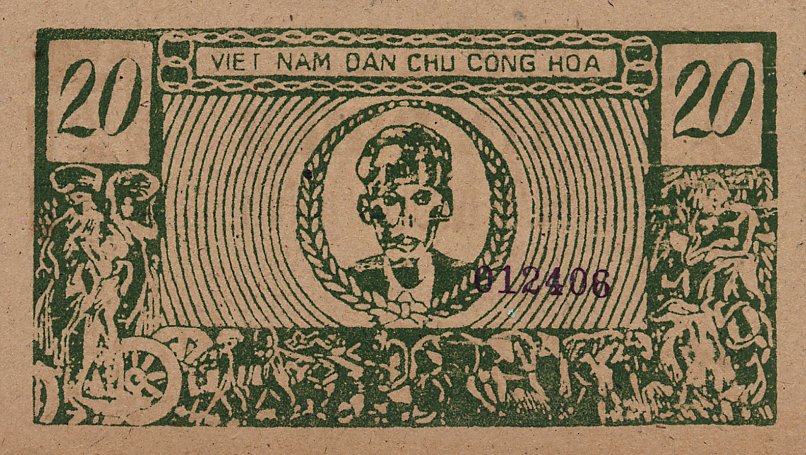 Front of Vietnam p49a: 20 Dong from 1948