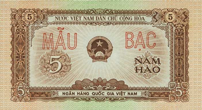 Front of Vietnam p70s: 5 Hao from 1958