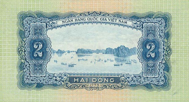 Back of Vietnam p72a: 2 Dong from 1958