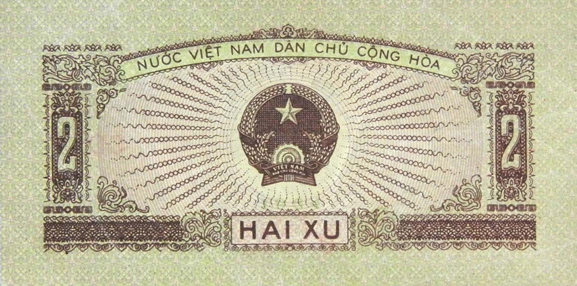 Front of Vietnam p75a: 2 Xu from 1964