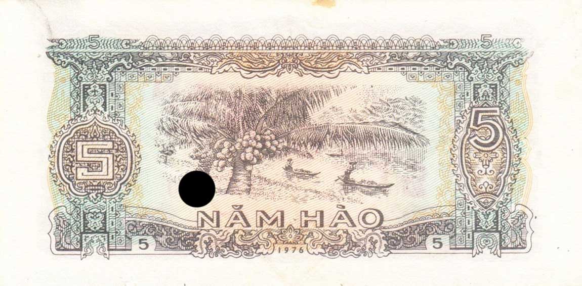 Back of Vietnam p79s: 5 Hao from 1976