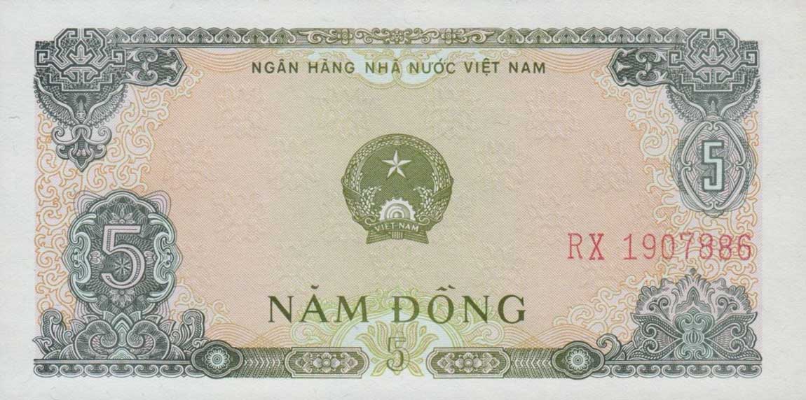 Front of Vietnam p81b: 5 Dong from 1976