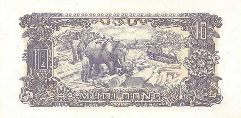 Back of Vietnam p82a: 10 Dong from 1976