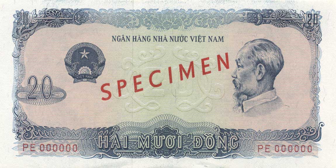 Front of Vietnam p83s: 20 Dong from 1976