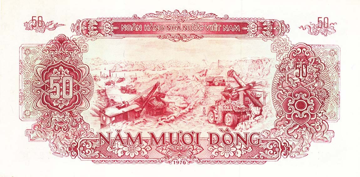 Back of Vietnam p84b: 50 Dong from 1976