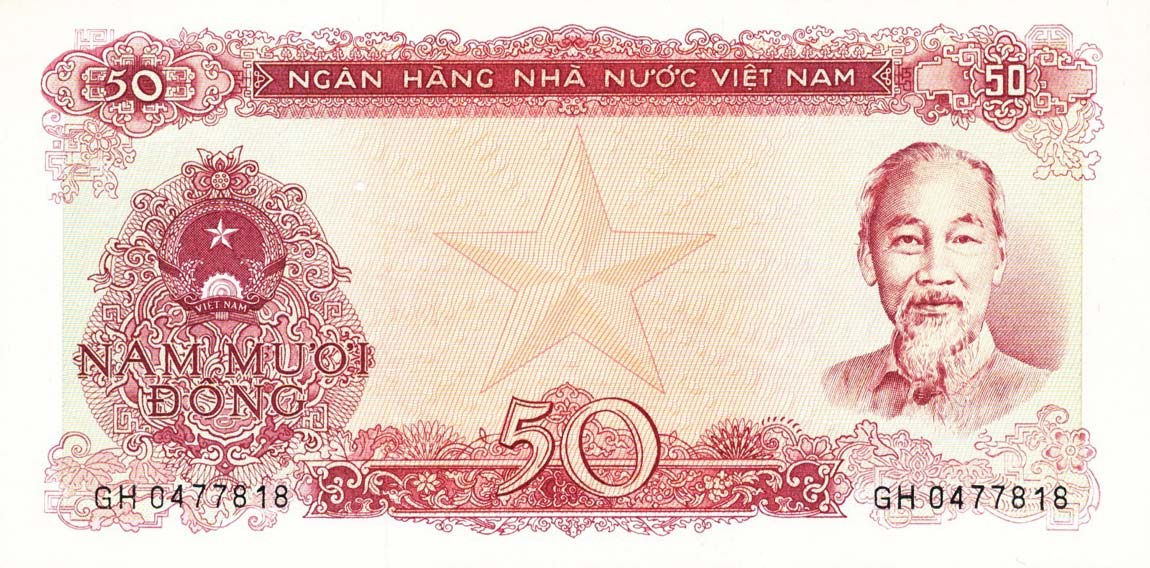 Front of Vietnam p84b: 50 Dong from 1976