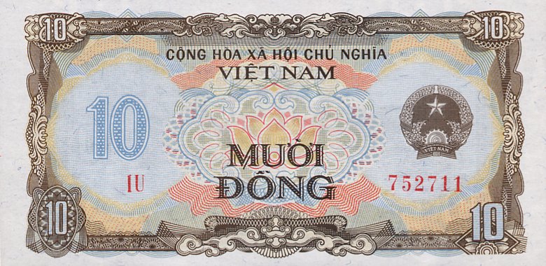 Front of Vietnam p86a: 10 Dong from 1980