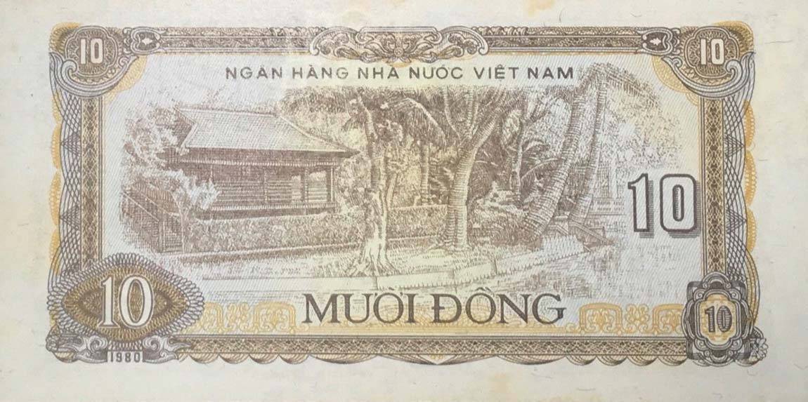 Back of Vietnam p86s1: 10 Dong from 1980