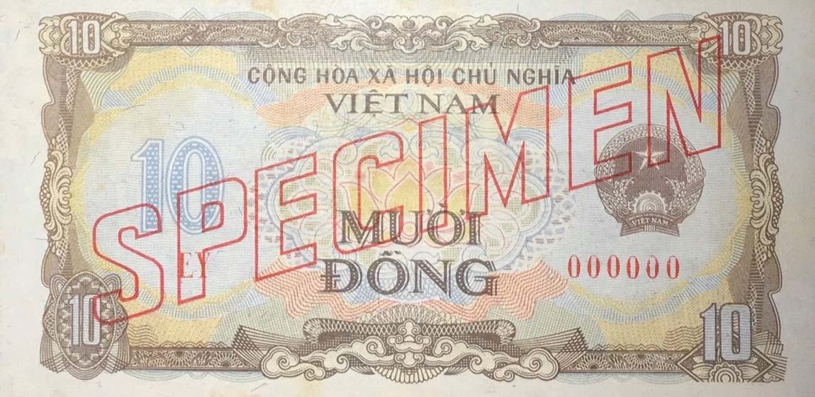 Front of Vietnam p86s1: 10 Dong from 1980