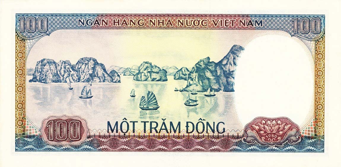 Back of Vietnam p88a: 100 Dong from 1980