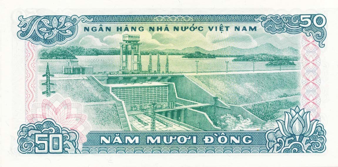 Back of Vietnam p96a: 50 Dong from 1985