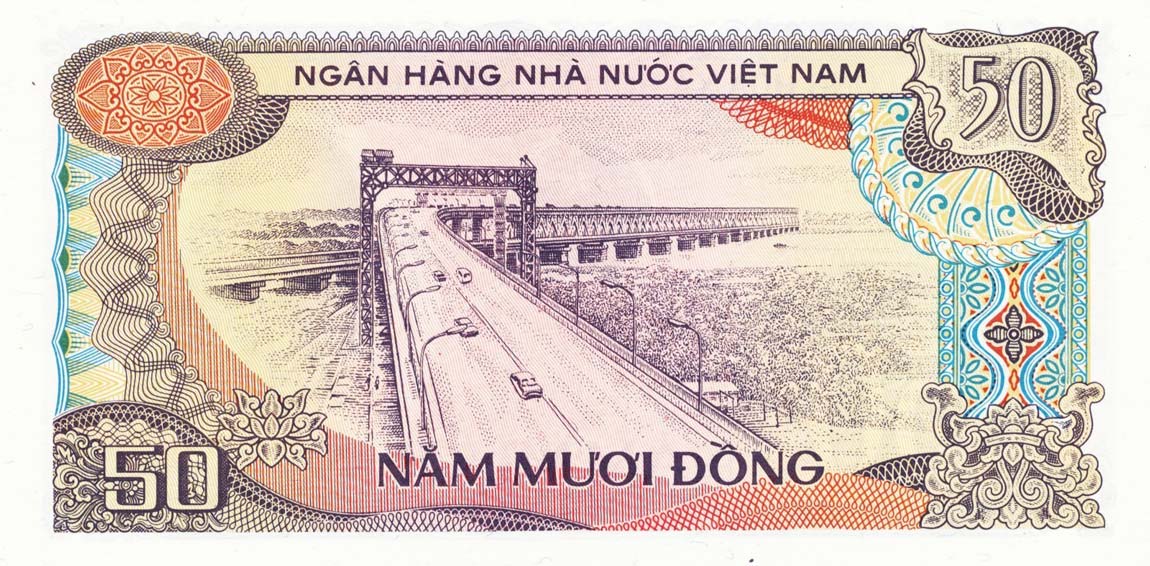 Back of Vietnam p97a: 50 Dong from 1985