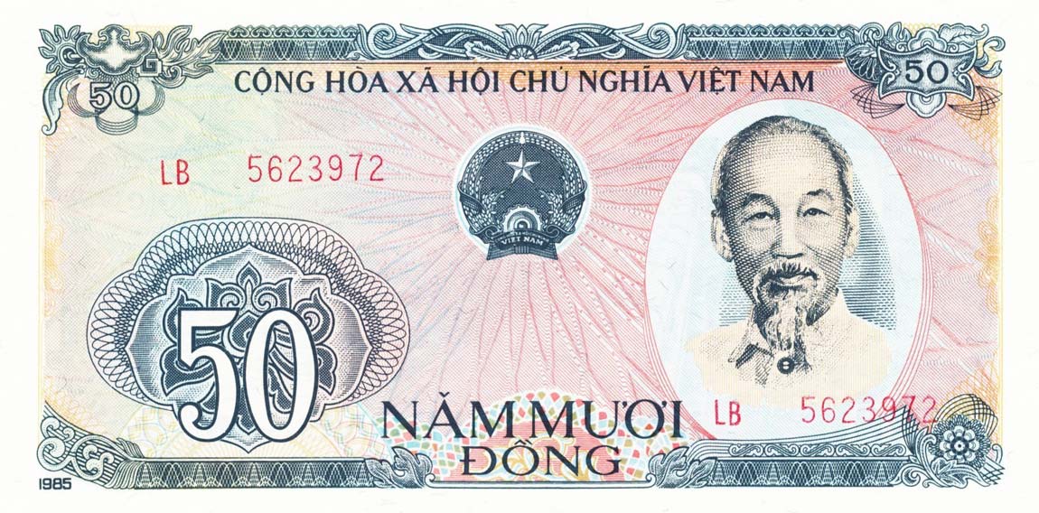 Front of Vietnam p97a: 50 Dong from 1985