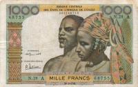 p103Ab from West African States: 1000 Francs from 1961