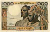 Gallery image for West African States p103Af: 1000 Francs