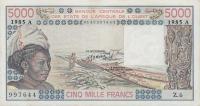 Gallery image for West African States p108An: 5000 Francs