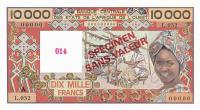 Gallery image for West African States p109As: 10000 Francs