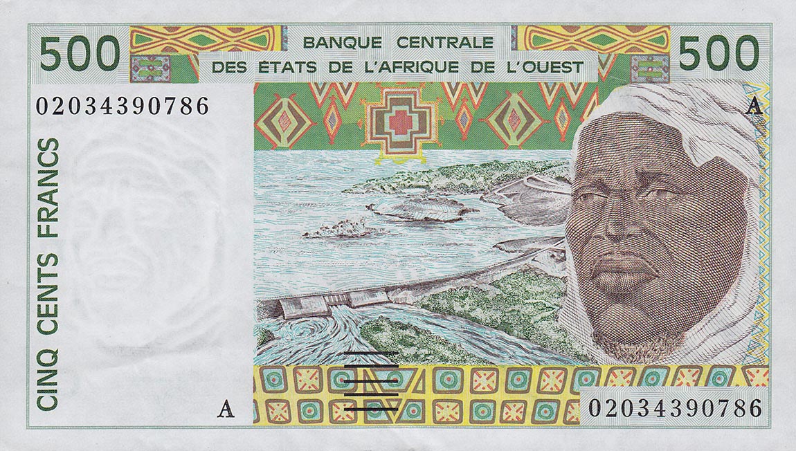 Front of West African States p110Am: 500 Francs from 2002