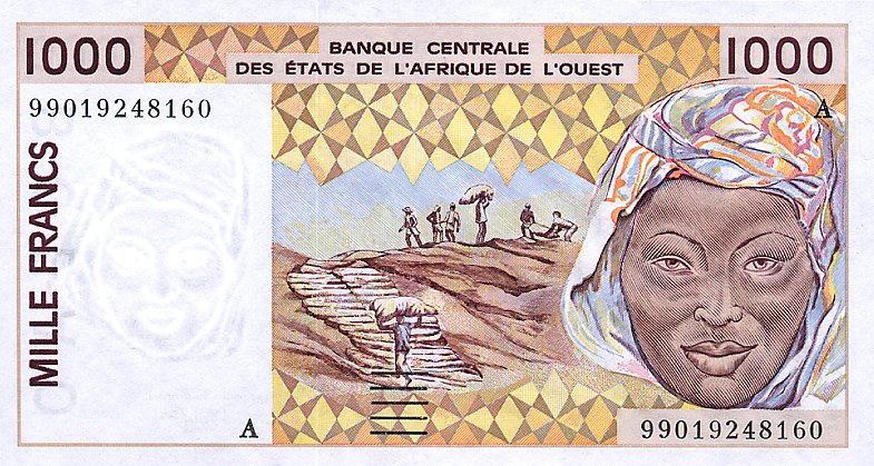 Front of West African States p111Ai: 1000 Francs from 1999