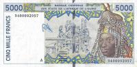 p113Ac from West African States: 5000 Francs from 1994