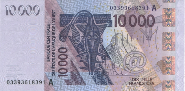 Front of West African States p118Aa: 10000 Francs from 2003