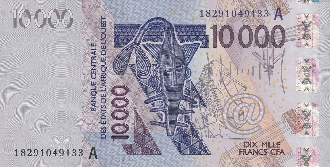 Front of West African States p118Ar: 10000 Francs from 2018