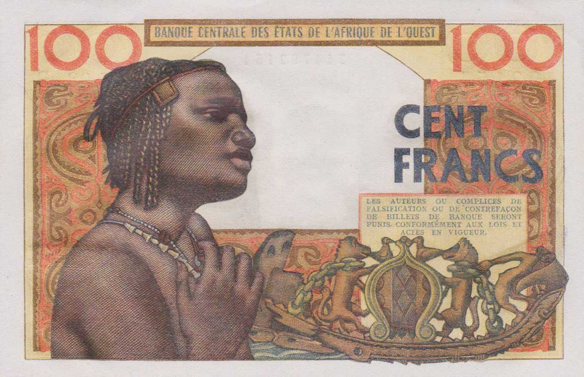 Back of West African States p201Ba: 100 Francs from 1961