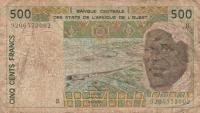 p210Bc from West African States: 500 Francs from 1992