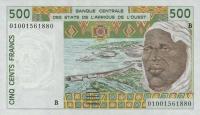 p210Bm from West African States: 500 Francs from 2001