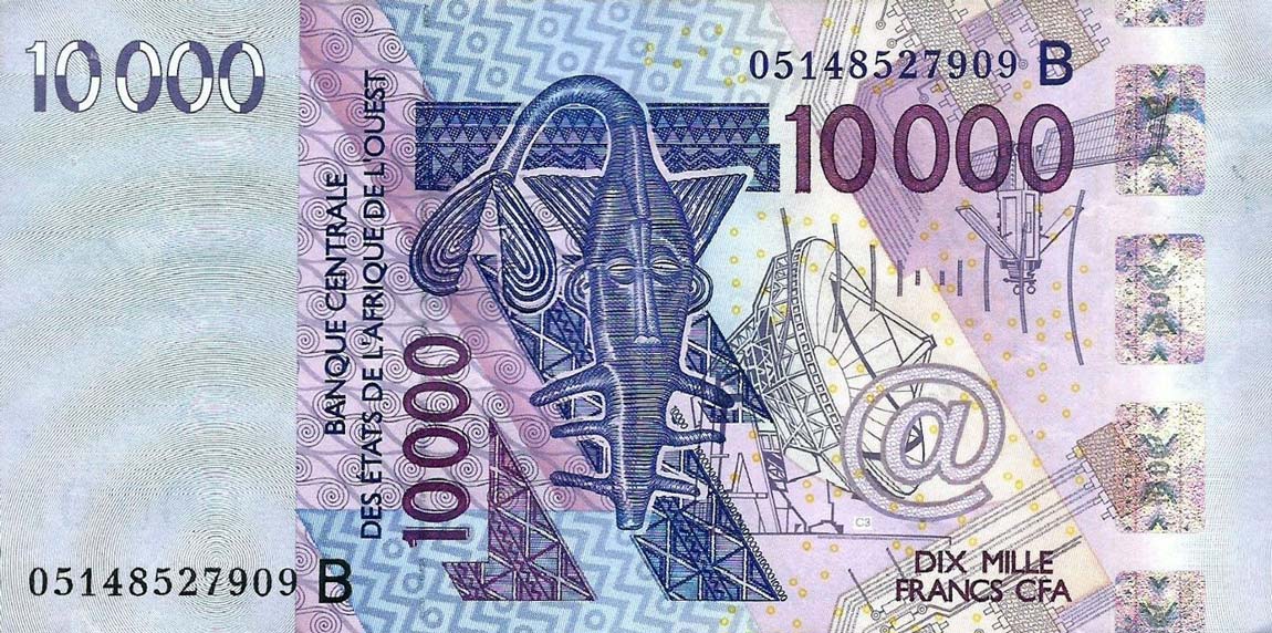 Front of West African States p218Bc: 10000 Francs from 2005