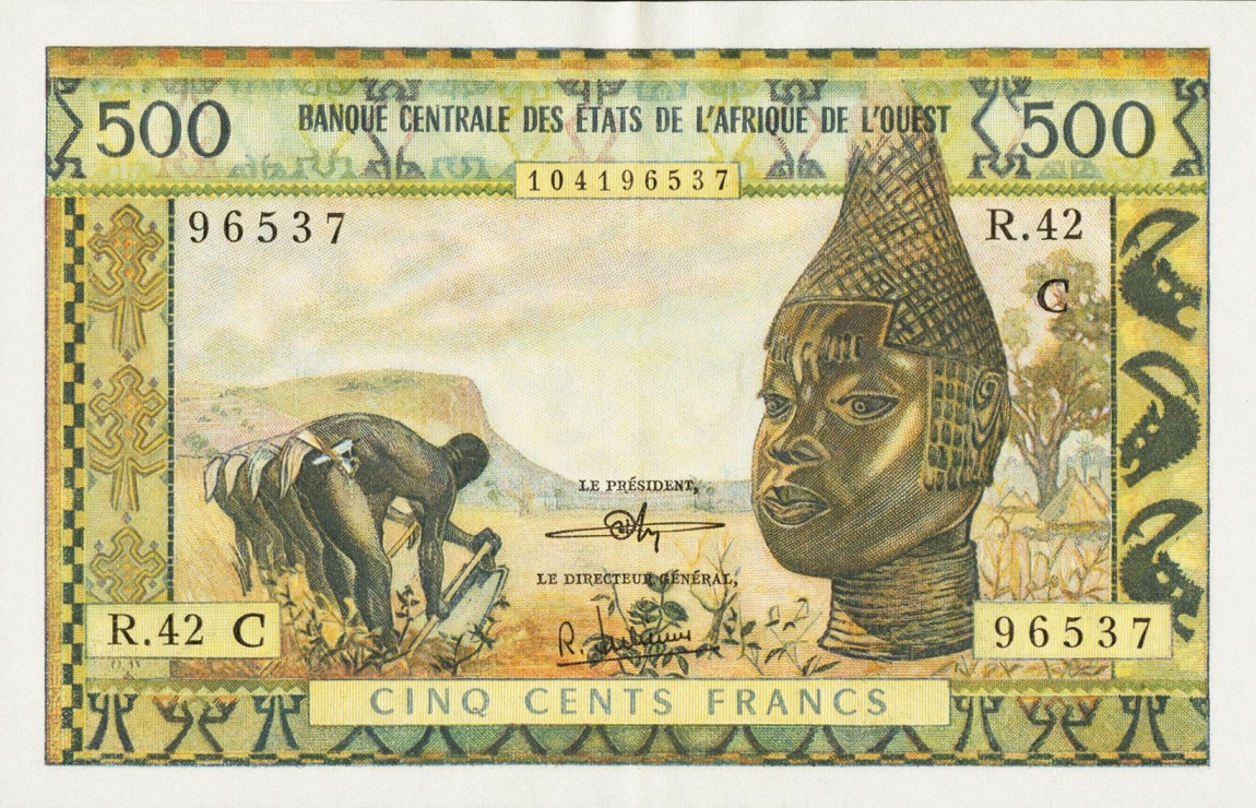 Front of West African States p302Cm: 500 Francs from 1961