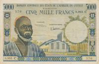 Gallery image for West African States p304Ch: 5000 Francs