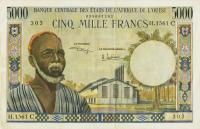Gallery image for West African States p304Ck: 5000 Francs