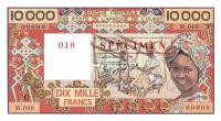 Gallery image for West African States p309Cs: 10000 Francs