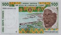 p310Cj from West African States: 500 Francs from 1999