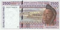 Gallery image for West African States p312Cc: 2500 Francs