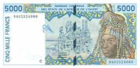 Gallery image for West African States p313Cc: 5000 Francs