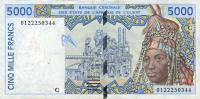 Gallery image for West African States p313Ck: 5000 Francs