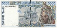 Gallery image for West African States p313Cl: 5000 Francs