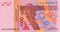 Gallery image for West African States p315Ca: 1000 Francs