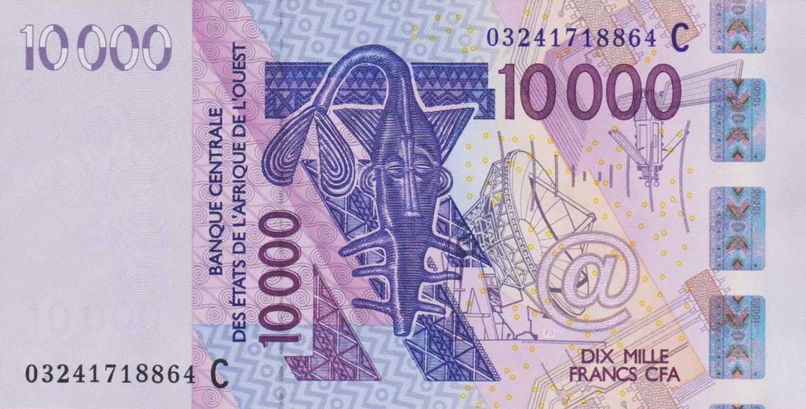 Front of West African States p318Ca: 10000 Francs from 2003