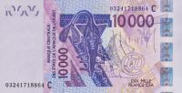 p318Ca from West African States: 10000 Francs from 2003