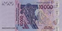Gallery image for West African States p318Cb: 10000 Francs