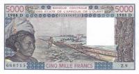 Gallery image for West African States p407Da: 5000 Francs