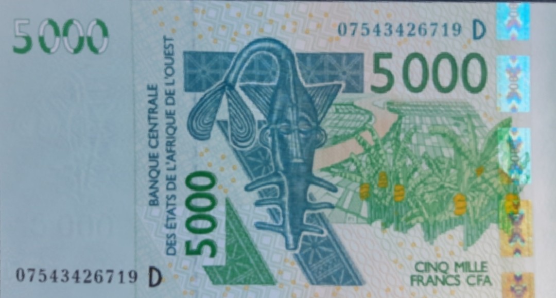 Front of West African States p417De: 5000 Francs from 2007