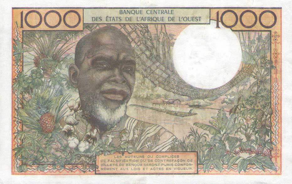 Back of West African States p503Eb: 1000 Francs from 1961