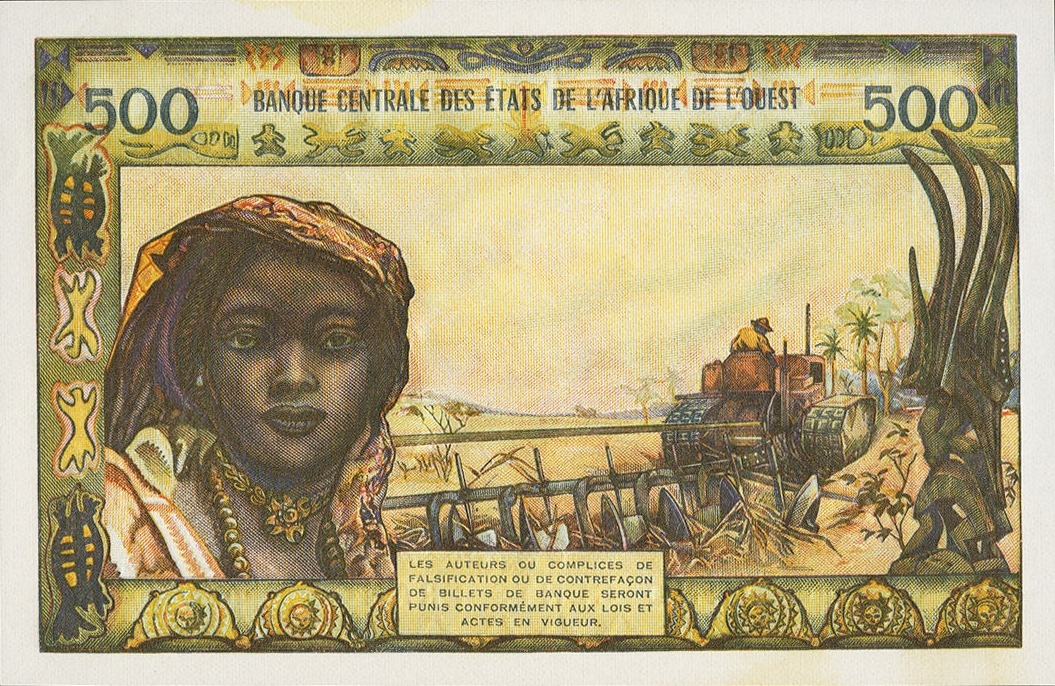 Back of West African States p602Hm: 500 Francs from 1959