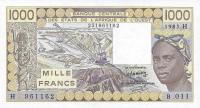 Gallery image for West African States p607Hf: 1000 Francs