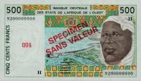 p610Hs from West African States: 500 Francs from 1991