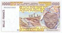 Gallery image for West African States p611Hf: 1000 Francs